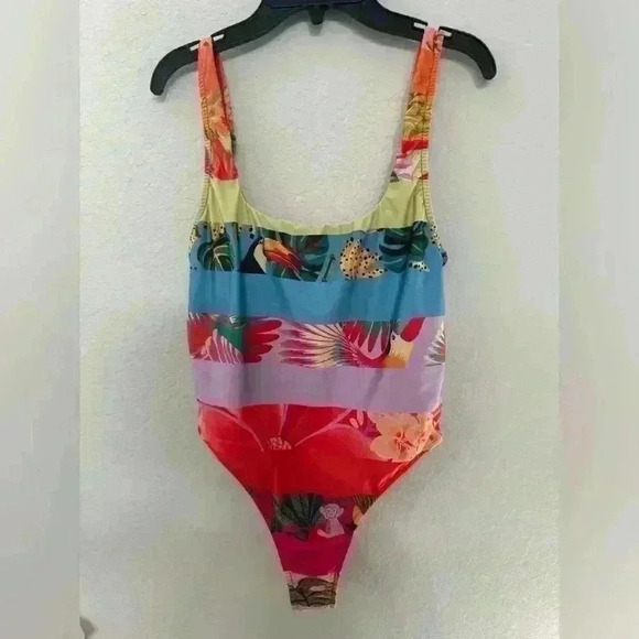 NWT FARM RIO 
Ombre Forest One-Piece swimsuit Sz L - Picture 4 of 7